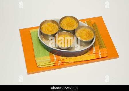 flan aux amandes Banque D'Images