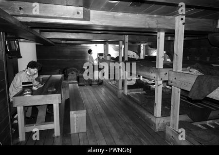 Merseyside Maritime Museum Exposition de la vie à bord des navires à voile et les dangers auxquels font face à la mer pour les émigrants de Liverpool Banque D'Images