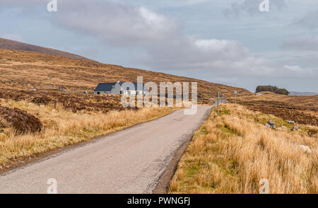 Kyle of Durness paysage entre le Kyle of Durness et Rhiconich, Rosshsire, Sutherland, Scotland, UK Banque D'Images