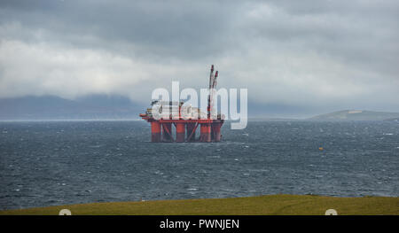 Les plates-formes en mer du Nord, Sapa, débit ,continentale îles Orcades, Ecosse Banque D'Images