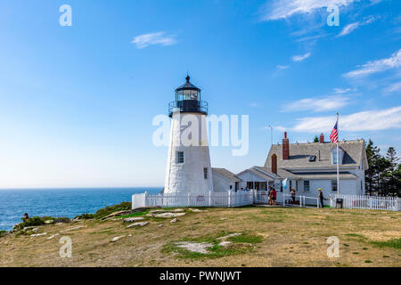 Pemaquid Point Light est une commune phare situé à Bristol, Lincoln County, Maine, à Pemaquid Point Light et se compose de la Fishermen's Banque D'Images