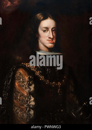 Le roi Charles II d'Espagne (Carlos II, 1661-1700) par Claudio Coello (1642-1693), huile sur toile, c.1680-83 Banque D'Images