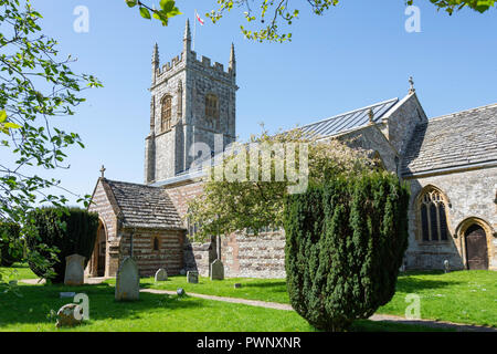 St John the Baptist Church, Southbrook, Bere Regis, dans le Dorset, Angleterre, Royaume-Uni Banque D'Images