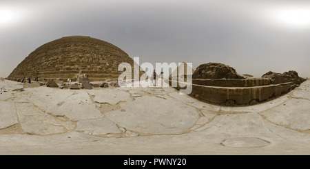 Vue panoramique à 360° de Pyramides de Gizeh, Le Caire