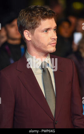 Londres, Royaume-Uni. 17 octobre, 2018. Billy Howle assiste à la 'Outlaw King' premiere, BFI London Film Festival, UK - 17 Oct 2018 Crédit : Gary Mitchell, GMP Media/Alamy Live News Banque D'Images