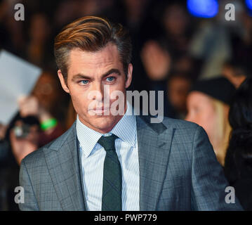 Londres, Royaume-Uni. 17 octobre, 2018. Chris Pine assiste à la 'Outlaw King' premiere, BFI London Film Festival, UK - 17 Oct 2018 Crédit : Gary Mitchell, GMP Media/Alamy Live News Banque D'Images
