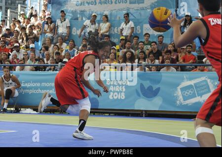 16 octobre 2018 - Buenos Aires, Buenos Aires, Argentine - la Chine bat l'Argentine 19 à 17 sur 10 Journée de la Buenos Aires 2018 Jeux Olympiques de la jeunesse. (Crédit Image : © Patricio Murphy/Zuma sur le fil) Banque D'Images