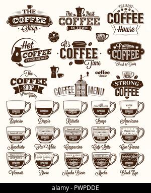 Logo et label, café menu template pour la conception de votre logo Illustration de Vecteur