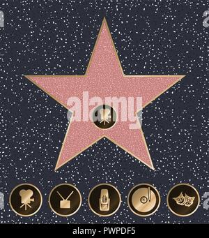 Walk of Fame vector illustration modèle pour votre conception Illustration de Vecteur