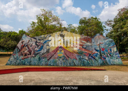 La ville de Panama, Panama - mars 2018 : Park (Parque Omar, Omar) au coeur de la ville de Panama, République du Panama. Banque D'Images