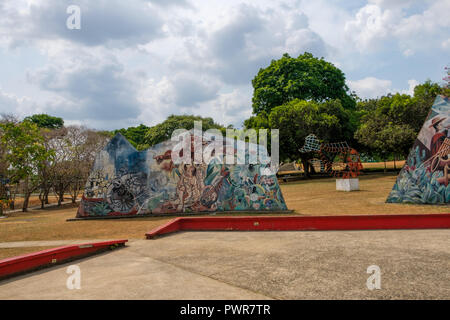 La ville de Panama, Panama - mars 2018 : Park (Parque Omar, Omar) au coeur de la ville de Panama, République du Panama. Banque D'Images