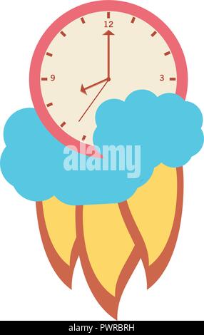 Horloge temps de démarrage l'icône lanceur isolé vecteur illustration design Illustration de Vecteur