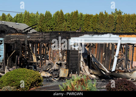 Springfield Oregon Arson par tireur avant de prendre sa propre vie Banque D'Images