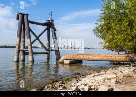 Rivage du fleuve Mississippi dans le quartier Sainte Croix Banque D'Images