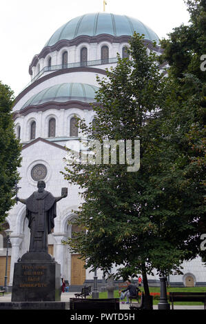 Magnifique église orthodoxe de Saint Sava, l'une des plus grandes églises orthodoxes dans le monde Banque D'Images