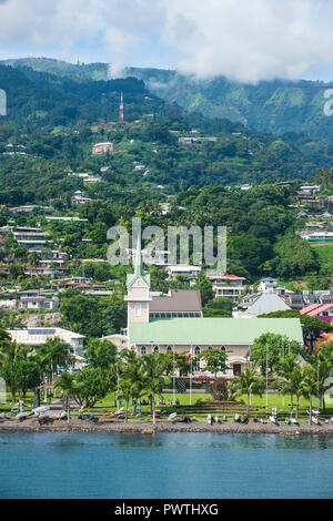 Vue sur la ville, Papeete, Tahiti Banque D'Images