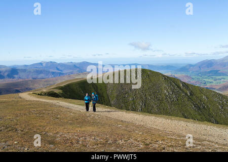 Vu de l'homme inférieur Helvellyn, Lake District, Cumbria, Royaume-Uni Banque D'Images
