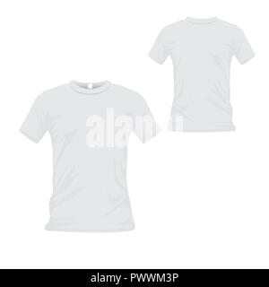 T-shirt vue avant et arrière uniforme. t-shirt Polo Templates design. vector illustration sur fond blanc. Illustration de Vecteur
