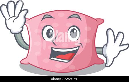 Forme cartoon cute oreiller décorées en canapé Illustration de Vecteur