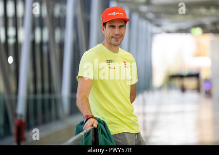 Herzogenaurach, Allemagne. 18 Oct, 2018. Arnd Peiffer, le biathlète, photographié à l'écart des vêtements de l'hiver des sportifs de l'Association allemande de ski (DSV). Crédit : Daniel Karmann/dpa/Alamy Live News Banque D'Images