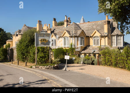 Le Cochon sur la plage Hôtel et restaurant, Studland, Swanage, Dorset, England, UK Banque D'Images