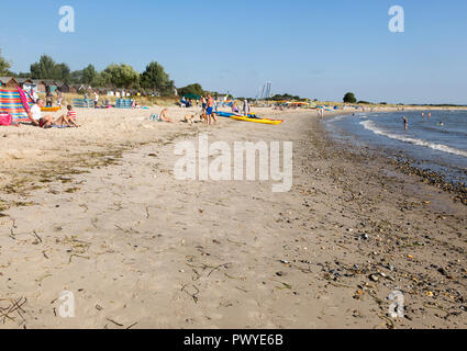 Tôt le matin calme la Knoll beach, Studland Bay, Swanage, Dorset, England, UK Banque D'Images