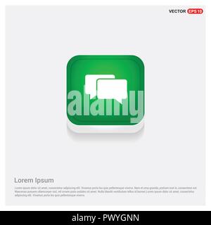 Bulles de texte iconGreen bouton Web - Free vector icon Illustration de Vecteur