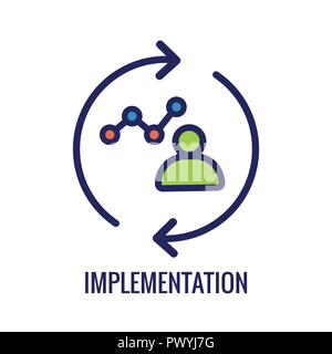 KPI - Key Performance Indicators Icon w différentes couleurs Illustration de Vecteur