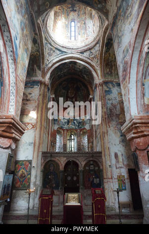 Monastère de Ghélati iconostase de l'église avec des fresques anciennes de Saints Banque D'Images