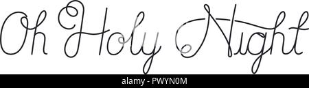 Oh holy night message calligraphie Illustration de Vecteur