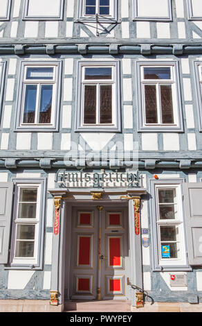 Tribunal de district, les maisons à colombages, Duderstadt, Basse-Saxe, Allemagne, Europe Banque D'Images