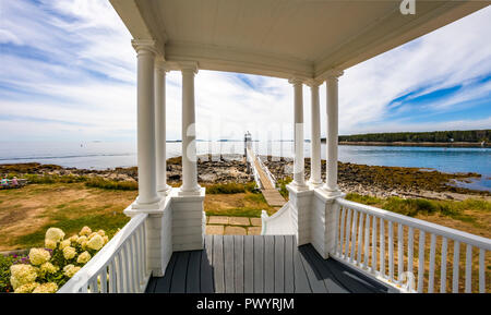 Point Marshall Light Station construite en 1857 à Port Clyde Maine Banque D'Images