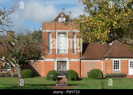 Sandham Memorial Chapel, une décoration des années 1920, construit pour accueillir une série de peintures de l'artiste anglais Stanley Spencer Banque D'Images