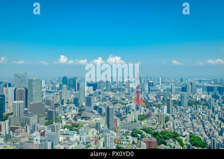 Cityscape vu de Roppongi Hills Mori Tower, Tokyo, Japon. Banque D'Images