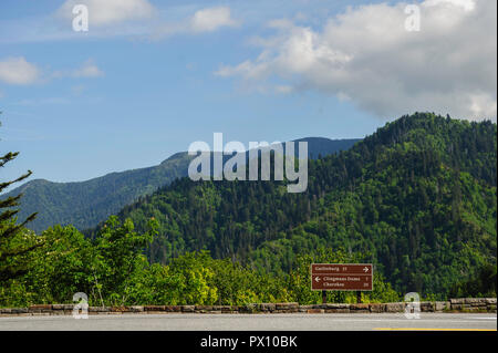 Newfound Gap dans les Great Smoky Mountains Banque D'Images