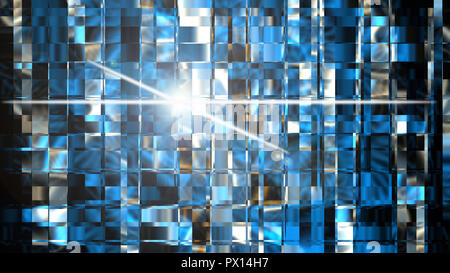 Belle et brillante d'saurface diamond avec éclairage, rendu 3D computer generated toile Banque D'Images