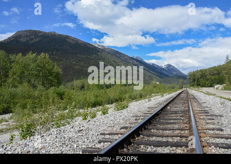 Skagway Train Tracks Banque D'Images