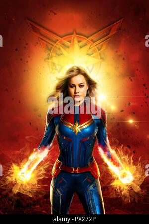 Titre original : CAPTAIN MARVEL. Titre en anglais : CAPTAIN MARVEL. Année : 2019. Directeur : RYAN FLECK ET ANNA BODEN. Stars : Brie Larson. Credit : Marvel Studios / Album Banque D'Images