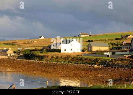 Paysage près de port de Scapa Flow, Orcades, Ecosse, Highlands, Royaume-Uni Banque D'Images