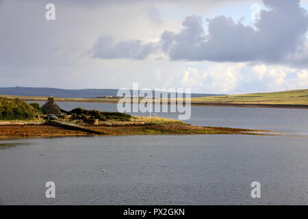 Paysage près de port de Scapa Flow, Orcades, Ecosse, Highlands, Royaume-Uni Banque D'Images