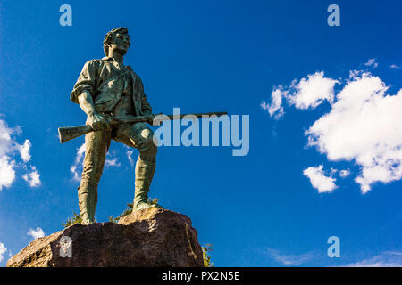 Statue Minuteman Lexington Battle Green   Lexington, Massachusetts, USA Banque D'Images