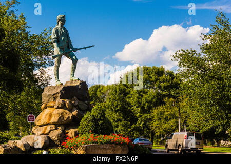 Statue Minuteman Lexington Battle Green   Lexington, Massachusetts, USA Banque D'Images