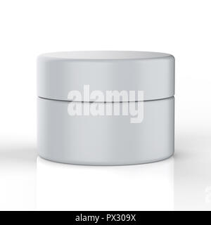 Le rendu 3D creaam cosmétique pot ou conteneur avec cap Banque D'Images