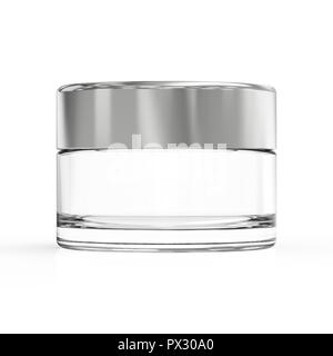 Le rendu 3D creaam cosmétique pot ou conteneur avec cap Banque D'Images