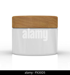 Le rendu 3D creaam cosmétique pot ou conteneur avec cap Banque D'Images