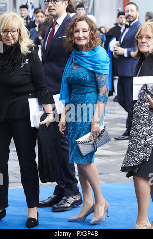 Oviedo, Asturias, Espagne. 19 Oct, 2018. Paloma Rocasolano est arrivé pour le théâtre Campoamor pour la Princesa de Asturias Award 2018 cérémonie le 19 octobre 2018 à Oviedo, Espagne Crédit : Jack Abuin/ZUMA/Alamy Fil Live News Banque D'Images