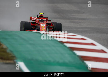 Austin, États-Unis d'Amérique. 19 Oct, 2018. 07 Kimi Raikkonen (fin), la Scuderia Ferrari SF71H, au cours de l'action du Championnat du Monde de Formule 1 2018, United States of America Grand Prix du 18 au 21 octobre à Austin, Texas, USA -/Sport Automobile : Championnat du Monde de Formule Un 2018 ; ; ; Grand Prix de Formule 1 des États-Unis, 2018 PIRELLI UNITED STATES GRAND PRIX, Circuit des Amériques 19.10.2018. Utilisation dans le monde entier | Credit : dpa/Alamy Live News Banque D'Images
