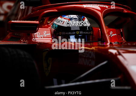 Austin, États-Unis d'Amérique. 19 Oct, 2018. Kimi Raikkonen (fin), la Scuderia Ferrari SF71H, portrait pendant le Championnat du Monde de Formule 1 2018, United States of America Grand Prix du 18 au 21 octobre à Austin, Texas, USA -/Sport Automobile : Championnat du Monde de Formule Un 2018 ; ; ; Grand Prix de Formule 1 des États-Unis, 2018 PIRELLI UNITED STATES GRAND PRIX, Circuit des Amériques 19.10.2018. Utilisation dans le monde entier | Credit : dpa/Alamy Live News Banque D'Images
