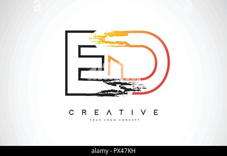 Création de logo design moderne Vetor avec Orange et Noir. Course monogramme Lettre Design. Illustration de Vecteur