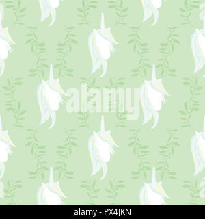 Motif transparent Rainbow Unicorn Banque D'Images